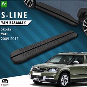 Skoda Yeti S-Line Siyah Araca Özel Yan Basamak 173 cm 2009-2017