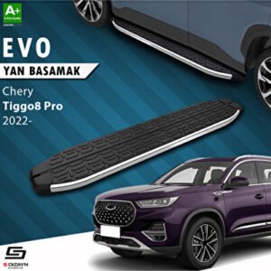S-Dizayn Chery Tiggo8 Pro Evo Krom Araca Özel Yan Basamak 183 cm 2022 ve Üzeri