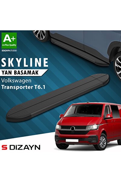1_org_zoom-1163.jpg Volkswagen Transporter T6.1 Kısa Şase Skyline Siyah Araca Özel Yan Basamak 213 cm 2019-2024 - Görsel 1