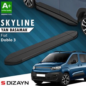 Fiat Doblo 3 Kısa Şase Skyline Siyah Araca Özel Yan Basamak 203 cm 2023 ve Üzeri