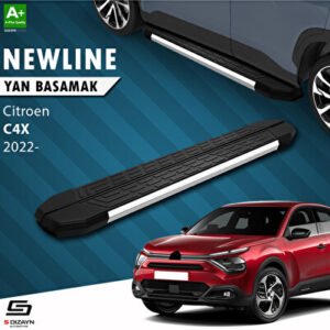 S-Dizayn Citroen C4 X NewLine Krom Araca Özel Yan Basamak 183 cm 2022 ve Üzeri