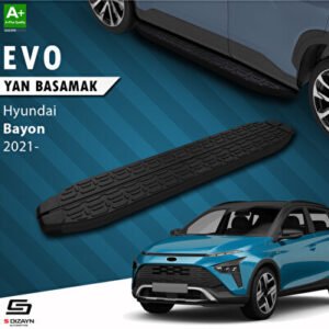 Hyundai Bayon Evo Siyah Araca Özel Yan Basamak 173 cm 2021 ve Üzeri