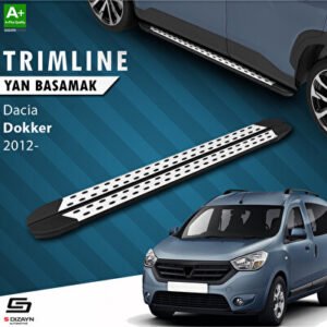 S-Dizayn Dacia Dokker TrimLine Gri Araca Özel Yan Basamak 207 cm 2012 ve Üzeri