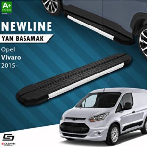 S-Dizayn Opel Vivaro B Uzun Şase Newline Alüminyum Araca Özel Yan Basamak 269 cm 2015 ve Üzeri