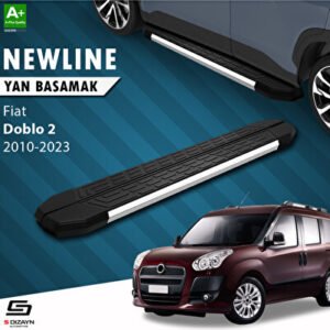 Fiat Doblo 2 Uzun Şase NewLine Krom Araca Özel Yan Basamak 223 cm 2010-2023