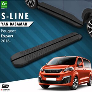 Peugeot Expert 3 Kısa Şase S-Line Siyah Araca Özel Yan Basamak 213 cm 2016 ve Üzeri