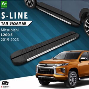Mitsubishi L200 5 Makyajlı S-Line Krom Araca Özel Yan Basamak 203 cm 2019-2023