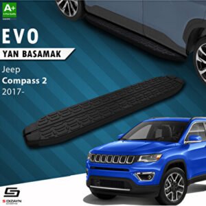 Jeep Compass 2 Evo Siyah Araca Özel Yan Basamak 173 cm 2017 ve Üzeri
