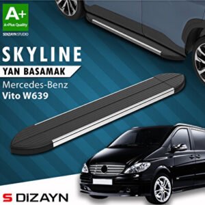 Mercedes Vito W639 Kısa Şase Skyline Krom Araca Özel Yan Basamak 233 cm 2004-2014