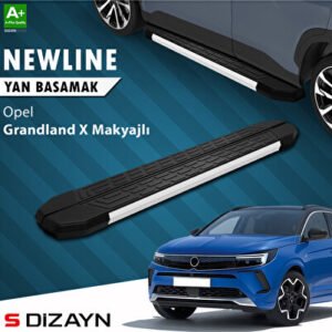 S-Dizayn Opel Grandland X Makyajlı Hybrid NewLine Alüminyum Araca Özel Yan Basamak 183 cm 2021-2024 O