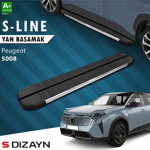 S-Dizayn Peugeot 5008 3 Elektrikli S-Line Krom Araca Özel Yan Basamak 203 cm 2024 ve Üzeri