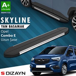 Opel Combo E Uzun Şase Skyline Krom Araca Özel Yan Basamak 213 cm 2018 ve Üzeri