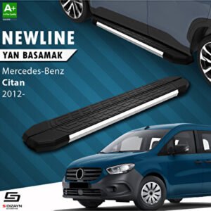 Mercedes Citan Uzun Şase NewLine Krom Araca Özel Yan Basamak 223 cm 2012-2021