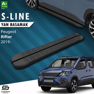 Peugeot Rifter S-Line Siyah Araca Özel Yan Basamak 203 cm 2019 ve Üzeri