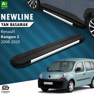 Renault Kangoo 2 Uzun Şase NewLine Krom Araca Özel Yan Basamak 223 cm 2008-2020
