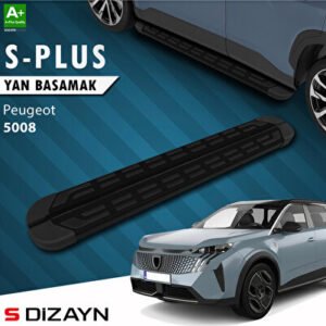 S-Dizayn Peugeot 5008 3 Elektrikli S-Plus Siyah Araca Özel Yan Basamak 203 cm 2024 ve Üzeri