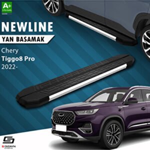 S-Dizayn Chery Tiggo8 Pro NewLine Krom Araca Özel Yan Basamak 183 cm 2022 ve Üzeri