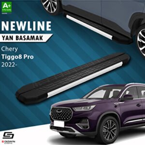 S-Dizayn Chery Tiggo8 Pro NewLine Alüminyum Araca Özel Yan Basamak 183 cm 2022 ve Üzeri