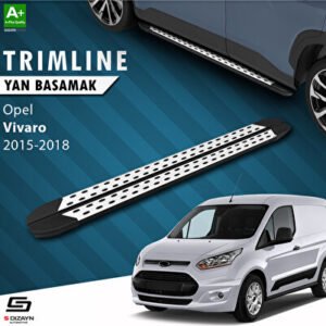 S-Dizayn Opel Vivaro B Kısa Şase TrimLine Gri Araca Özel Yan Basamak 230 cm 2015-2018