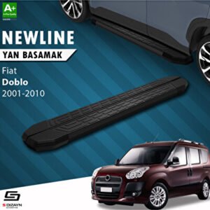 Fiat Doblo Uzun Şase NewLine Siyah Araca Özel Yan Basamak 223 cm 2001-2010