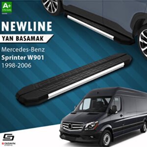 Mercedes Sprinter W901 Uzun Şase NewLine Krom Araca Özel Yan Basamak 313 cm 1998-2006