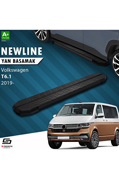 1_org_zoom-1618.jpg S-Dizayn Volkswagen Transporter T6.1 Kısa Şase Newline Siyah Araca Özel Yan Basamak 213 cm 2019 ve Üzeri - Görsel 1