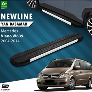 S-Dizayn Mercedes Viano W639 Kısa Şase Newline Alüminyum Araca Özel Yan Basamak 239 cm 2004-2014