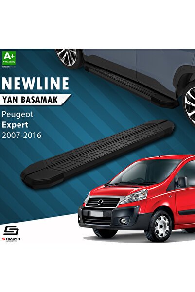 1_org_zoom-1627.jpg S-Dizayn Peugeot Expert 2 Kısa Şase Newline Siyah Araca Özel Yan Basamak 219 cm 2007-2016 - Görsel 1