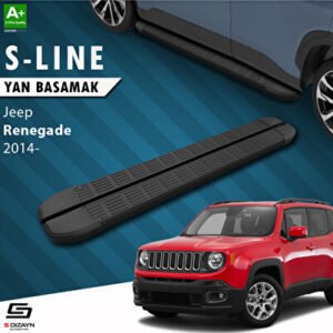 Jeep Renegade S-Line Siyah Araca Özel Yan Basamak 173 cm 2014 ve Üzeri