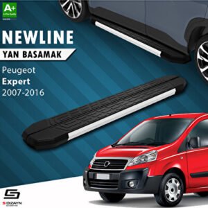 S-Dizayn Peugeot Expert 2 Kısa Şase Newline Alüminyum Araca Özel Yan Basamak 219 cm 2007-2016