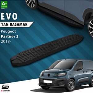 Peugeot Partner 3 Evo Siyah Araca Özel Yan Basamak 203 cm 2018 ve Üzeri