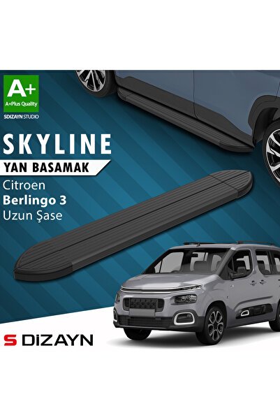 1_org_zoom-1670.jpg Citroen Berlingo 3 Uzun Şase Skyline Siyah Araca Özel Yan Basamak 213 cm 2018 ve Üzeri - Görsel 1