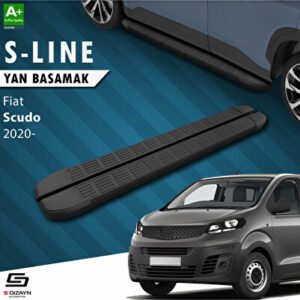 Fiat Scudo 3 Kısa Şase S-Line Siyah Araca Özel Yan Basamak 213 cm 2020 ve Üzeri
