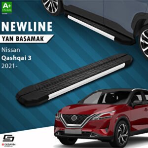 S-Dizayn Nissan Qashqai 3 Newline Alüminyum Araca Özel Yan Basamak 179 cm 2021 ve Üzeri