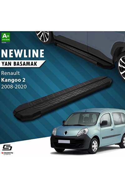 1_org_zoom-1848.jpg S-Dizayn Renault Kangoo 2 Uzun Şase Newline Siyah Araca Özel Yan Basamak 229 cm 2008-2020 - Görsel 1