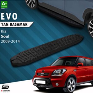 S-Dizayn Kia Soul Evo Siyah Araca Özel Yan Basamak 173 cm 2009-2014