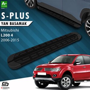 S-Dizayn Mitsubishi L200 4 S-Plus Siyah Araca Özel Yan Basamak 193 cm 2006-2015