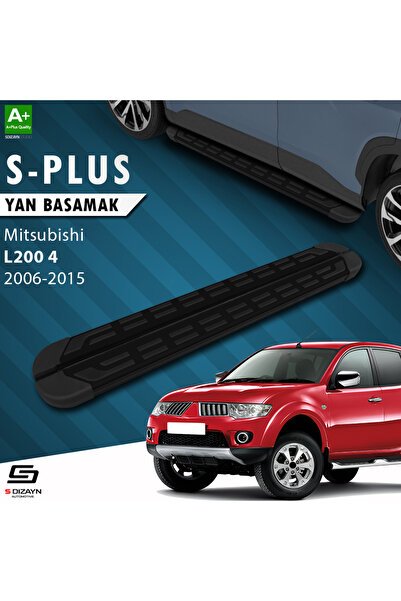 1_org_zoom-1872.jpg S-Dizayn Mitsubishi L200 4 S-Plus Siyah Araca Özel Yan Basamak 193 cm 2006-2015 - Görsel 1