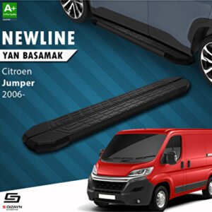 S-Dizayn Citroen Jumper 3 Orta Şase Newline Siyah Araca Özel Yan Basamak 253 cm 2006-2022