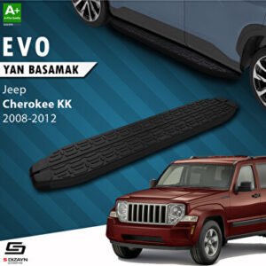 S-Dizayn Jeep Cherokee KK Evo Siyah Araca Özel Yan Basamak 153 cm 2008-2012