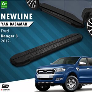 Ford Ranger 3 NewLine Siyah Araca Özel Yan Basamak 203 cm 2012-2022