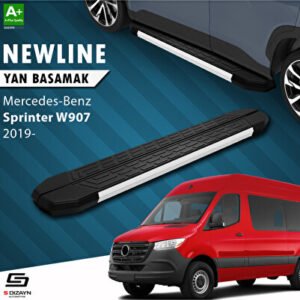 Mercedes Sprinter W907 Uzun Şase NewLine Alüminyum Araca Özel Yan Basamak 333 cm 2019 ve Üzeri