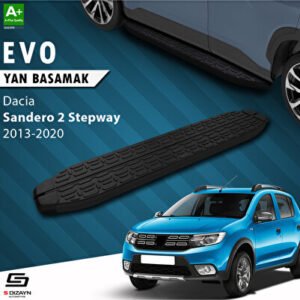 Dacia Sandero 2 Stepway Evo Siyah Araca Özel Yan Basamak 173 cm 2013-2020