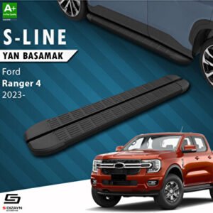Ford Ranger 4 S-Line Siyah Araca Özel Yan Basamak 203 cm 2023 ve Üzeri