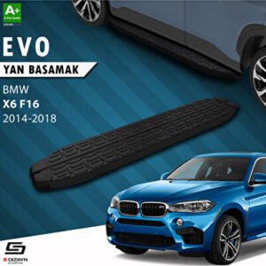 BMW X6 F16 Evo Siyah Araca Özel Yan Basamak 193 cm 2014-2018