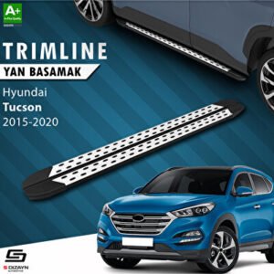 S-Dizayn Hyundai Tucson 3 TrimLine Gri Araca Özel Yan Basamak 173 cm 2015-2020