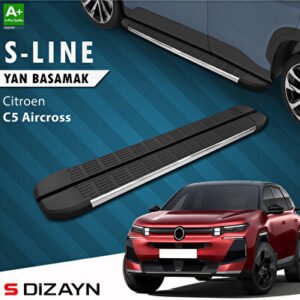 S-Dizayn Citroen E-C5 Aircross Elektrikli S-Line Krom Araca Özel Yan Basamak 193 cm 2024 ve Üzeri CI-EC5