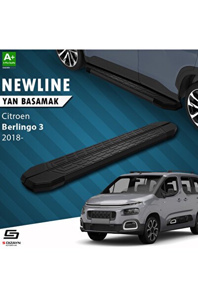 1_org_zoom-2007.jpg S-Dizayn Citroen Berlingo 3 Uzun Şase Newline Siyah Araca Özel Yan Basamak 219 cm 2018 ve Üzeri - Görsel 1