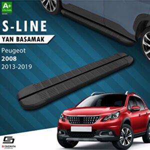Peugeot 2008 S-Line Siyah Araca Özel Yan Basamak 173 cm 2013-2019