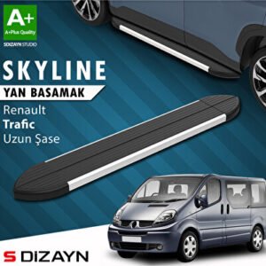 Renault Trafic 2 Uzun Şase Skyline Alüminyum Araca Özel Yan Basamak 263 cm 2001-2014